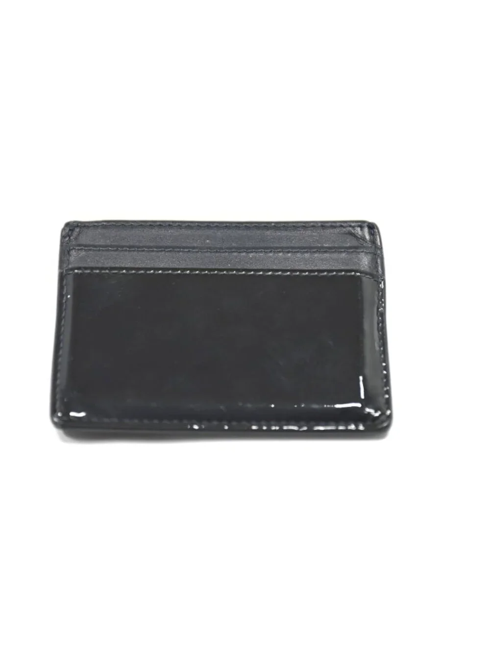 Saint Laurent Patent Leather Card Holder in Black